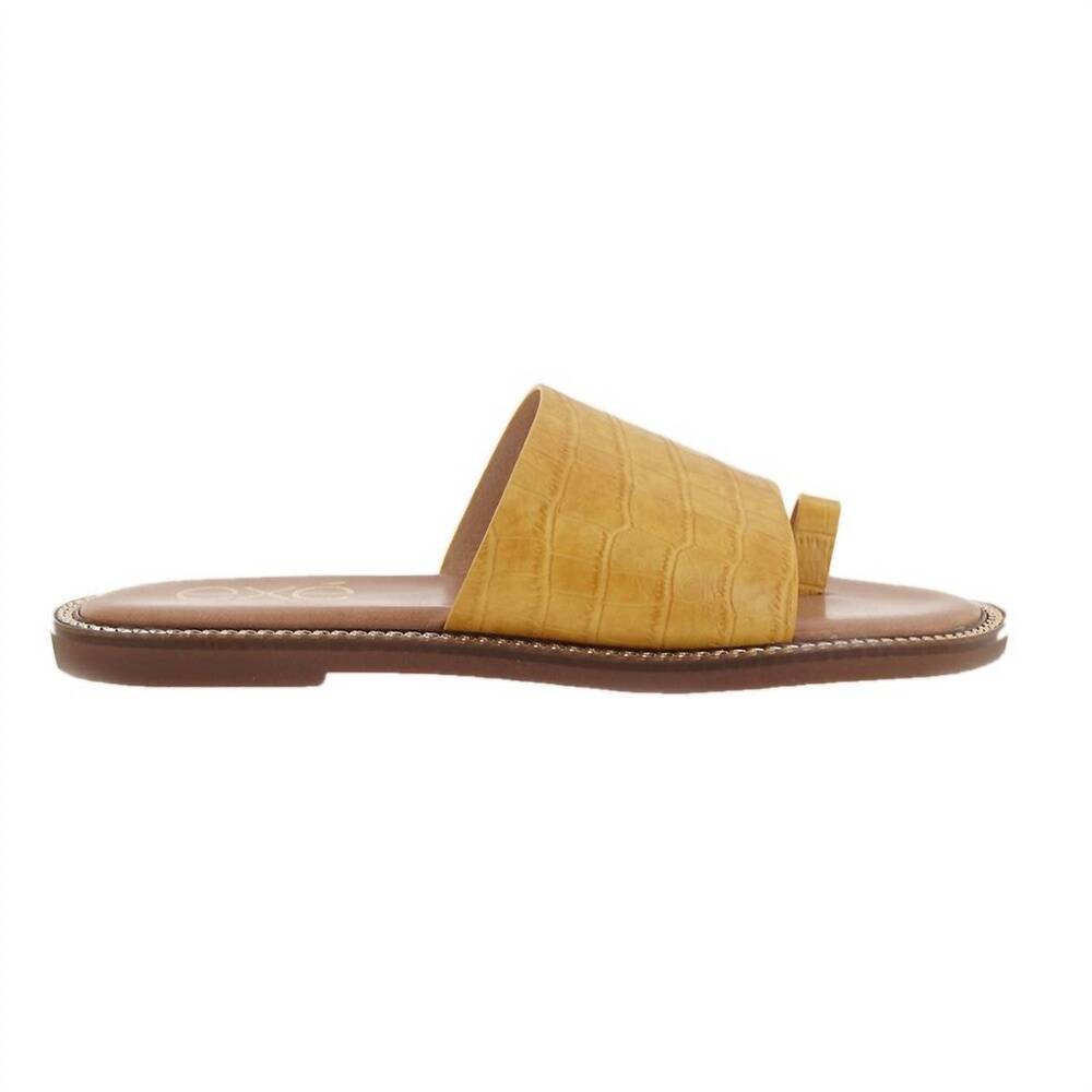 NEW EXE women's alexia flat sandals in yellow